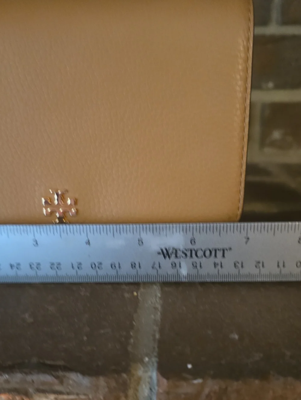 Tory Burch Carter Adjustable Chain Shoulder Crossbody Bag Purse Tan Brown